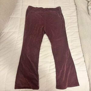 Free People burgundy womens flare pants
